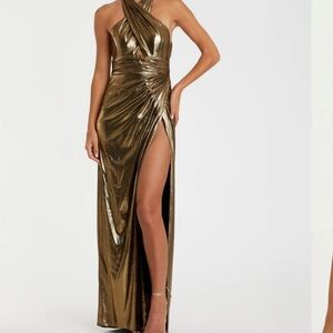 *never worn* house of CB gold metallic dress